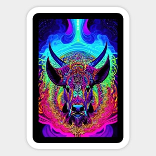 Psychedelic Pop art - OX Sticker